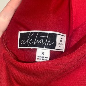 Red David’s Bridal dress in great condition & so comfortable